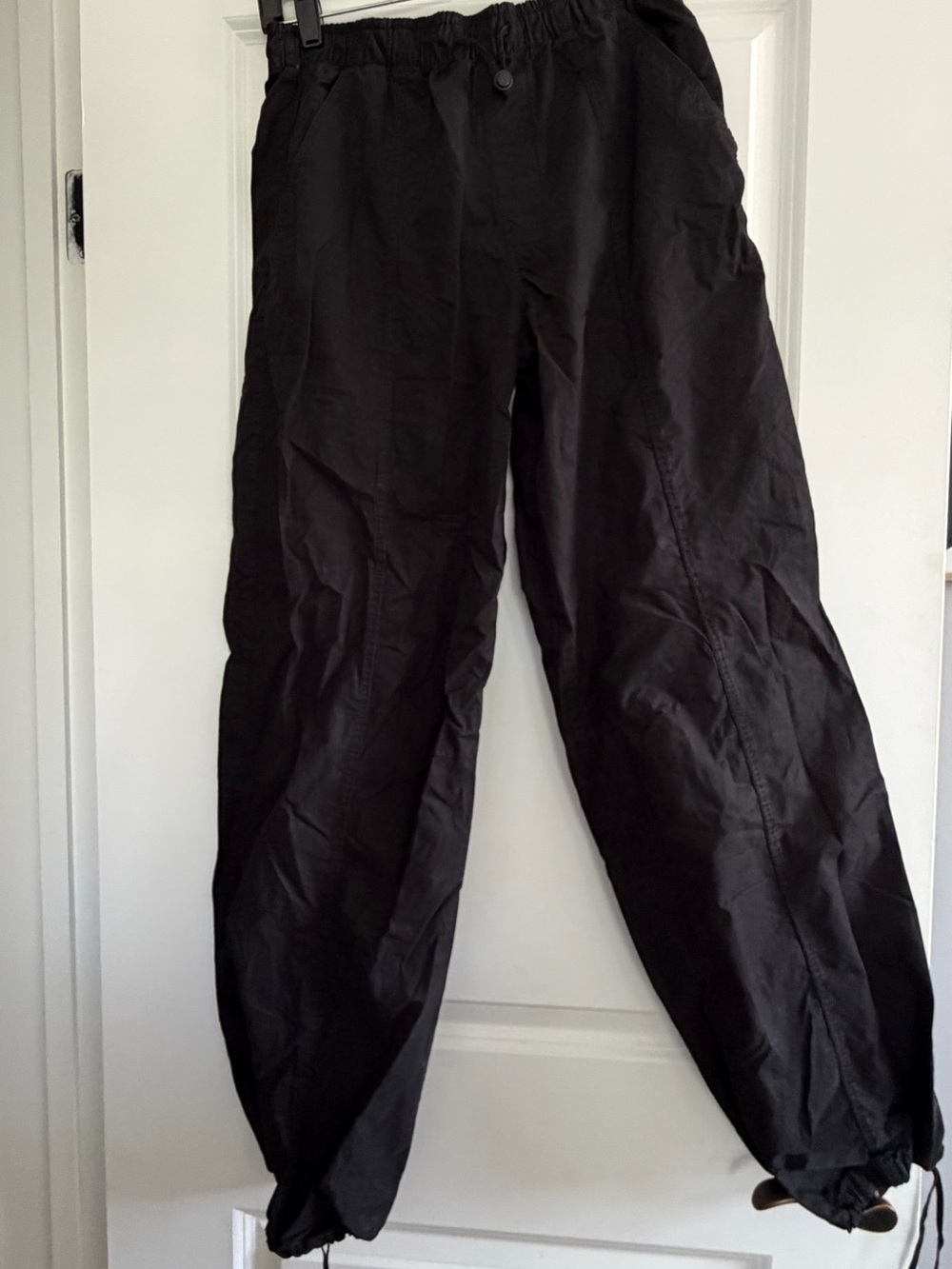 Zara Black Elastic parachute Pants